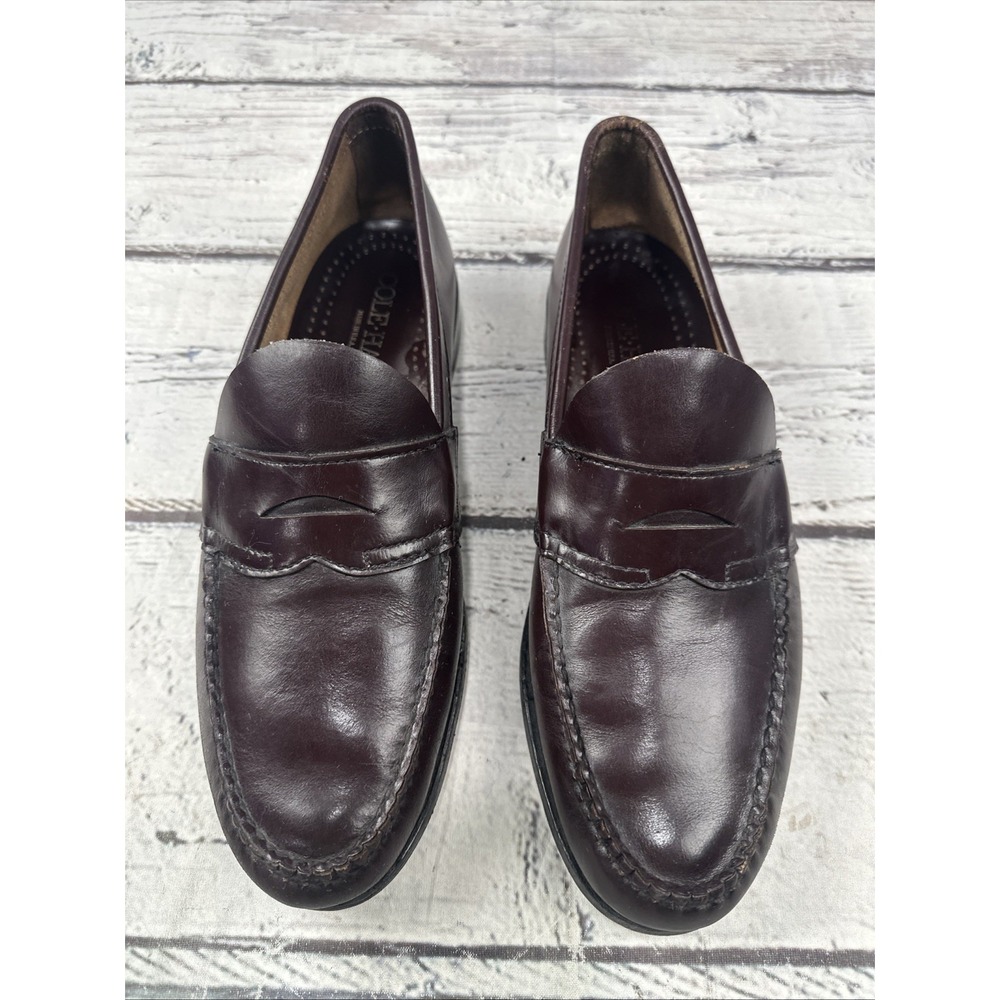 Cole Haan Penny Loafers Dark Maroon/Brown Leather Men's Size 9.5 B
